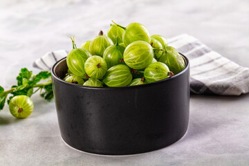 Ripe sweet juicy green gooseberry