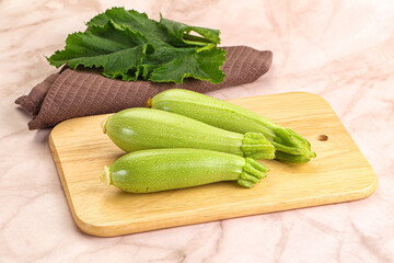 Green young small baby zucchini