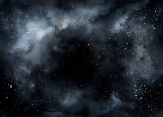 Obraz premium Abstract Nebula Sky Clouds With Glittering Stars In Outer Space