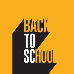 Back to School Poster – Bold Yellow and Black Typography Design for Education Campaigns