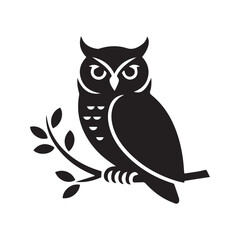 owl with a branch