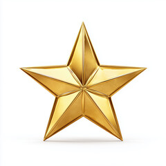 Golden Star Icon - Award-Winning Symbol , white background cut out PNG