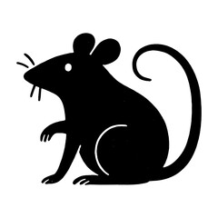Obraz premium Silhouette mouse vector illustration vector
