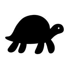 Naklejka premium Simple black turtle silhouette illustration vector