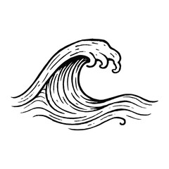 Obraz premium Elegant monochrome wave illustration vector