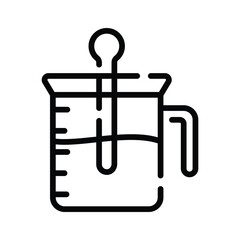 Get a sight of this line icon of lab stir beaker