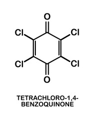 Chemical structure of Tetrachloro-1,4-benzoquinone