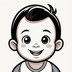 boy face vector illustration