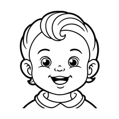 boy face vector illustration