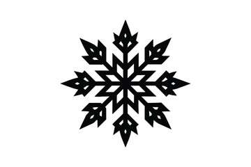 Silhouette art illustration of a snowflake.eps