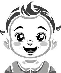 boy face vector illustration