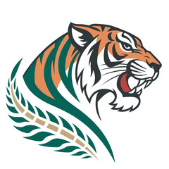 Obraz premium logo of a Royal Bengal Tiger