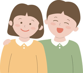 어깨동무 한 친구