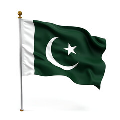 Pakistan Flag Waving in the Wind – Symbol of National Unity
