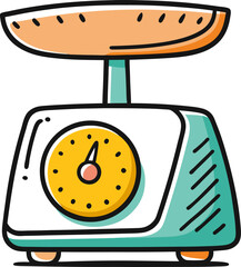kitchen scale vector illustration