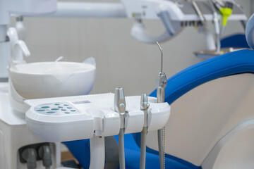 Dental equipment in the clinic.