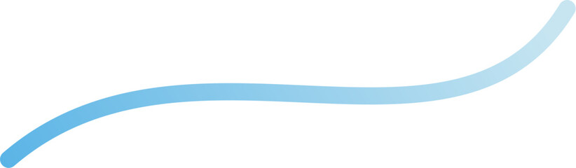 風のように流れる美しいグラデーションのベクターライン