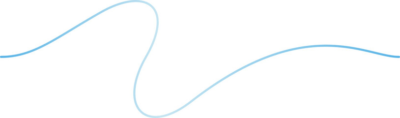 風のように流れる美しいグラデーションのベクターライン