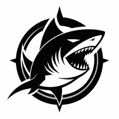 Obraz premium vector illustration of a shark