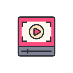 Creative Icon Design Featuring Video Playback With User Interface Style