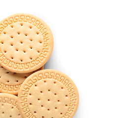 Sweet cookies on white background