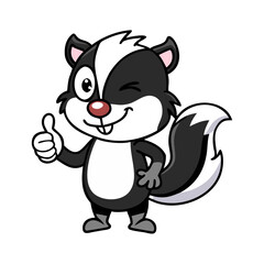 Fototapeta premium Cartoon skunk walk 