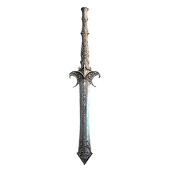 ancient fantasy sword isolated on white