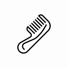 bamboo hair comb icon vector sign
