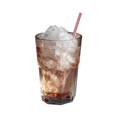 Refreshing Iced Beverage: Crystal-Clear Close-Up of a Cold Drink