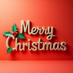 Holly Decorated Christmas Message