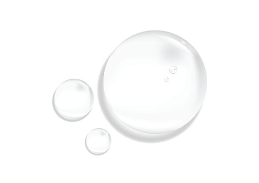 A drop of moisturizing gel or serum on a white background cosmetic product for skin care