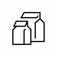 milk dairy carton icon vector sign