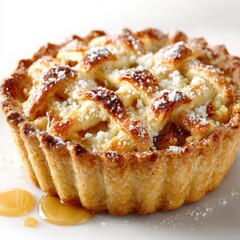 Delicious shortcrust pastry dessert served elegantly on a white plate