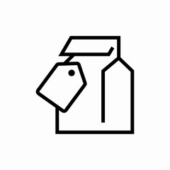 milk dairy carton icon vector sign