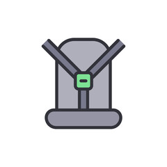 Illustration Of A Booster Seat With A Harness For Safe Car Travel