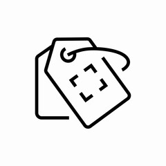 label tag icon vector sign