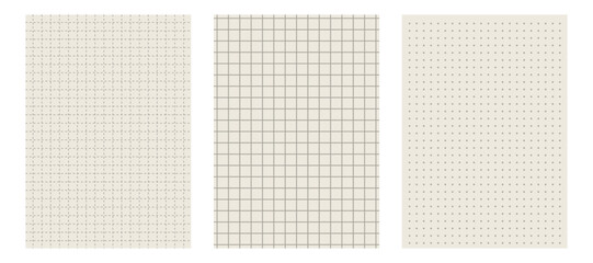 A4 paper pattern with lattice background and dot grid or line graph for math notebook sheet, school blueprint template for planner or journal