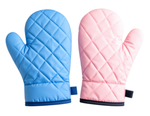  Colorful Blue and Pink Oven Mitts, Transparent PNG Cutout PNG