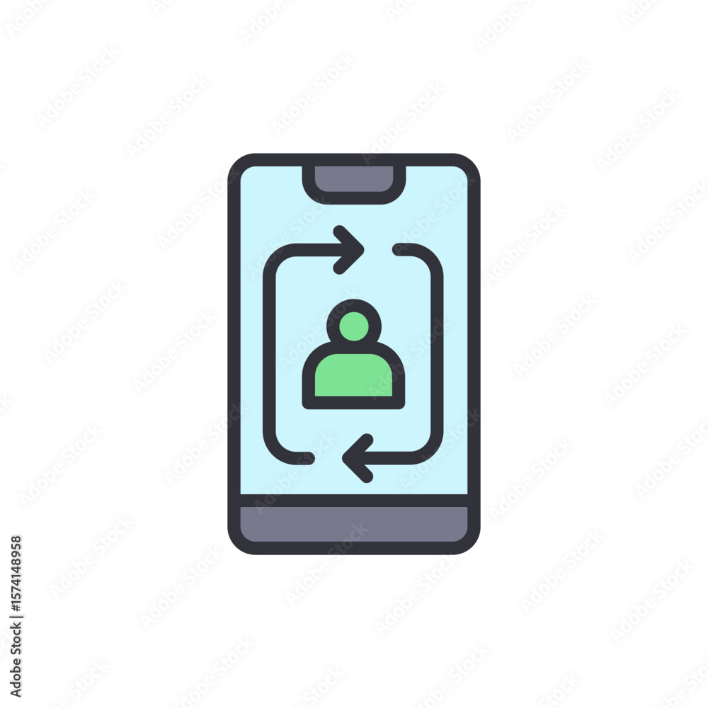 Poster user profile synchronization on mobile device for seamless data transition