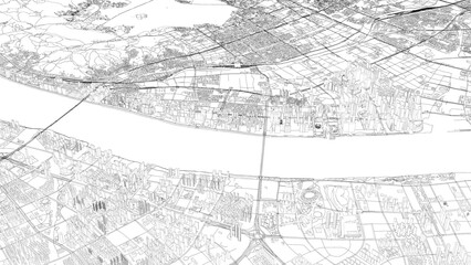 Obraz premium 3D illustration of city and urban in Hangzhou China