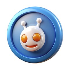 3D Rendered Alien Emoji: Cute Space Creature Icon for Websites, Apps, and Games 3D icon high quality resolution