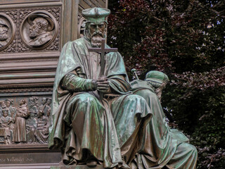 Obraz premium Martin Luther monument in Worms Gemany, detail