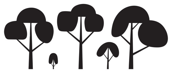 Tree Silhouette Vector Illustration