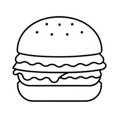 hand drawn hamburger