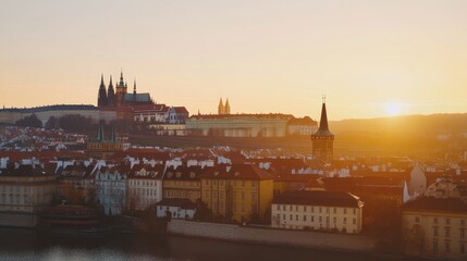 Fototapeta premium City skyline at golden hour