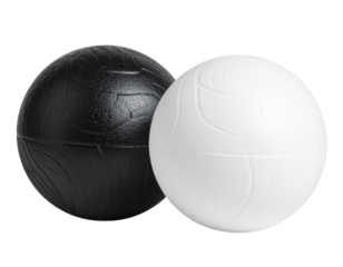  Black and White Stress Balls Mockup Isolated on White Background PNG