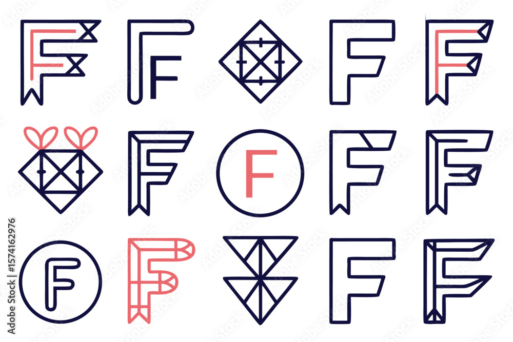 Fototapete abstract letter f logo design featuring bold geometric shapes and a striking combination of black ye