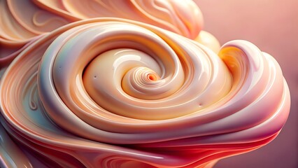 Creamy Swirls: Abstract Ice Cream Texture Background 3D icon high quality resolution