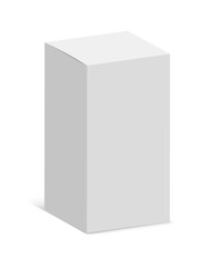 Standing rectangular box template with a sleek, minimalistic design, great for product packaging, branding, and digital presentations.