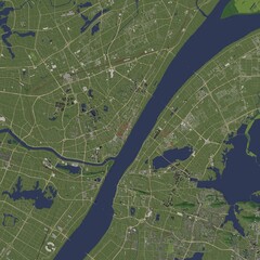 3D illustration of city and urban in Wuhan China